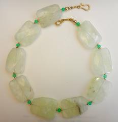 Michael Kneebone Green Quartz Chrysophrase Bead Necklace