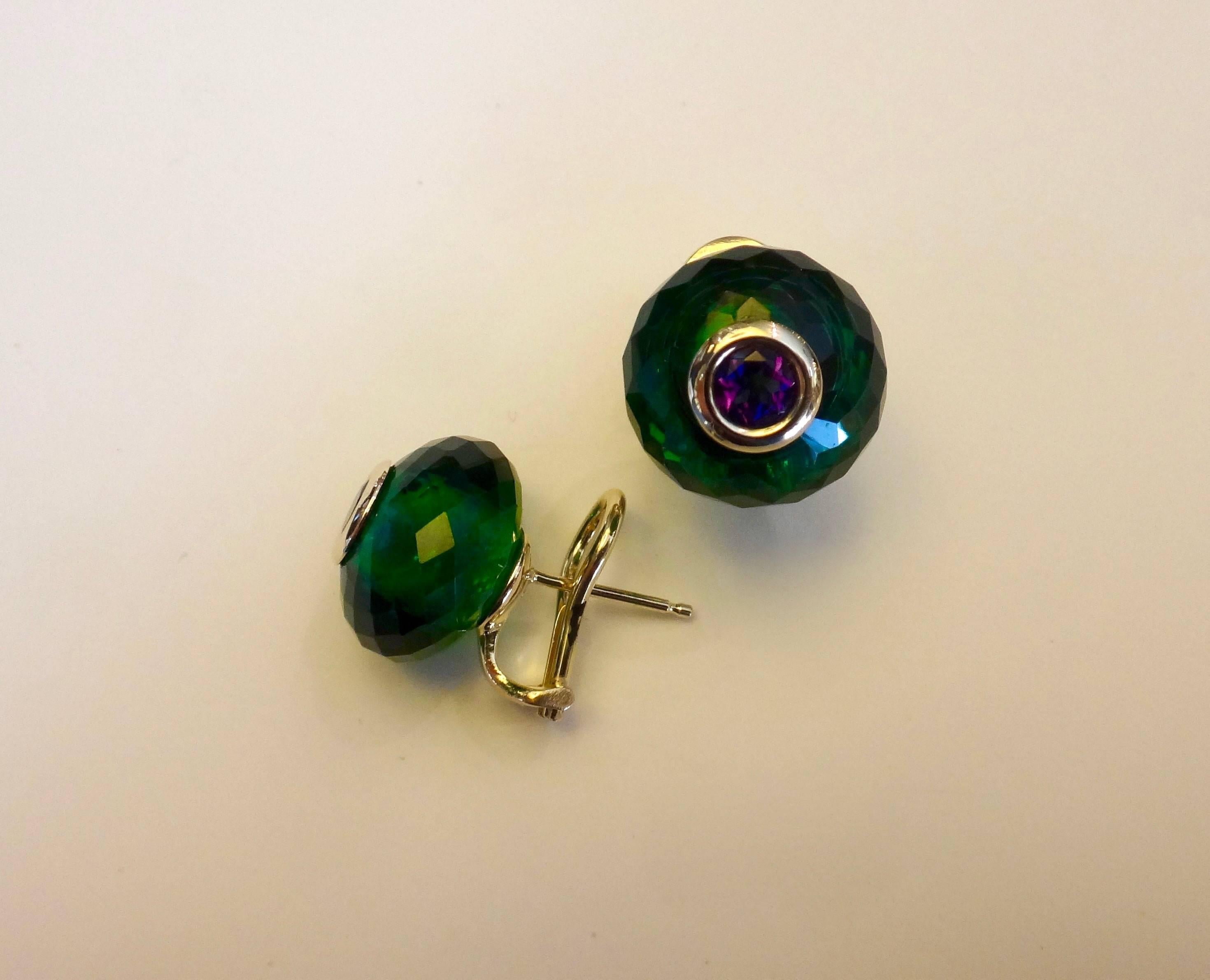 green topaz earrings