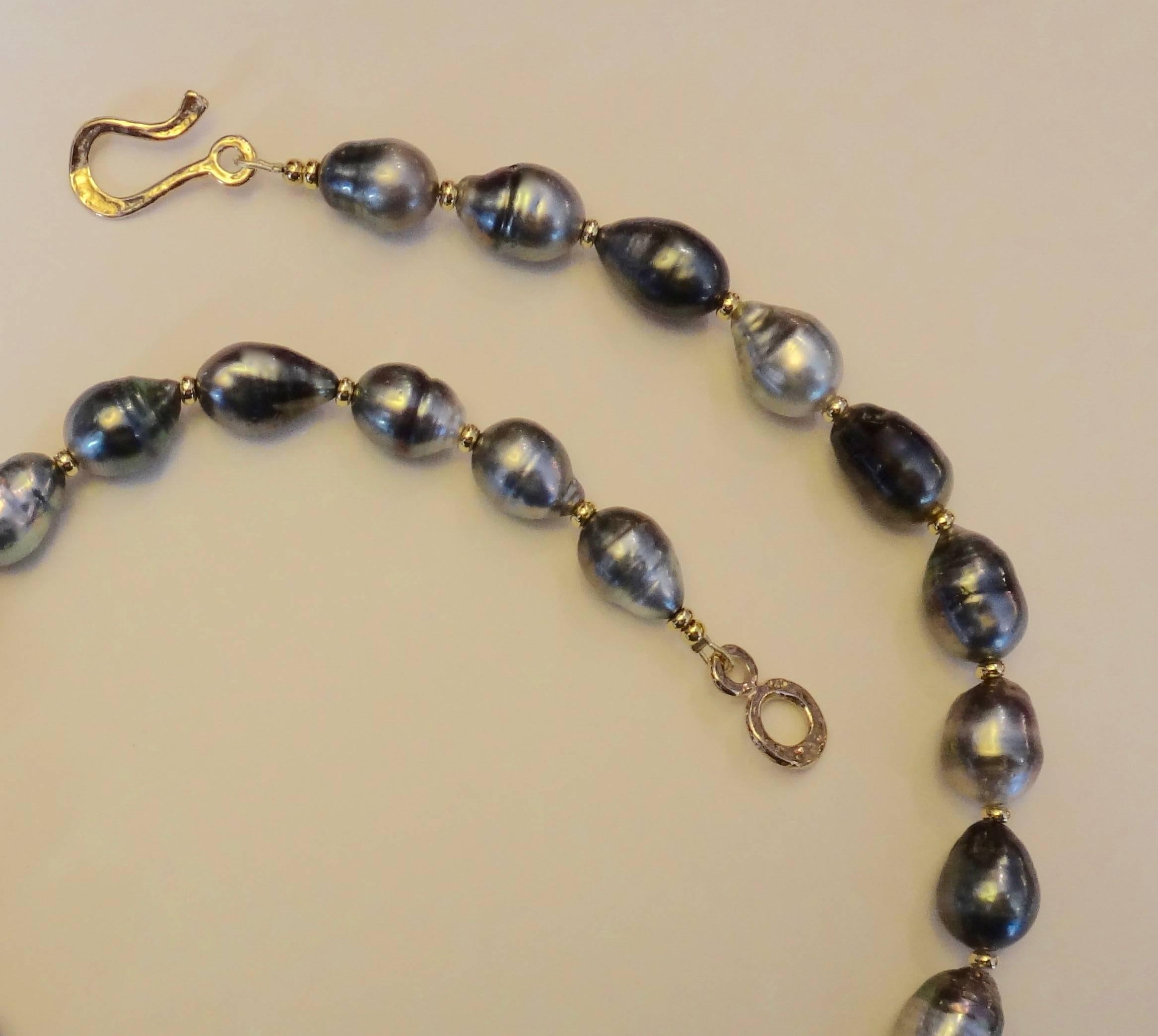 Bead Michael Kneebone Baroque Tahitian Pearl Necklace For Sale