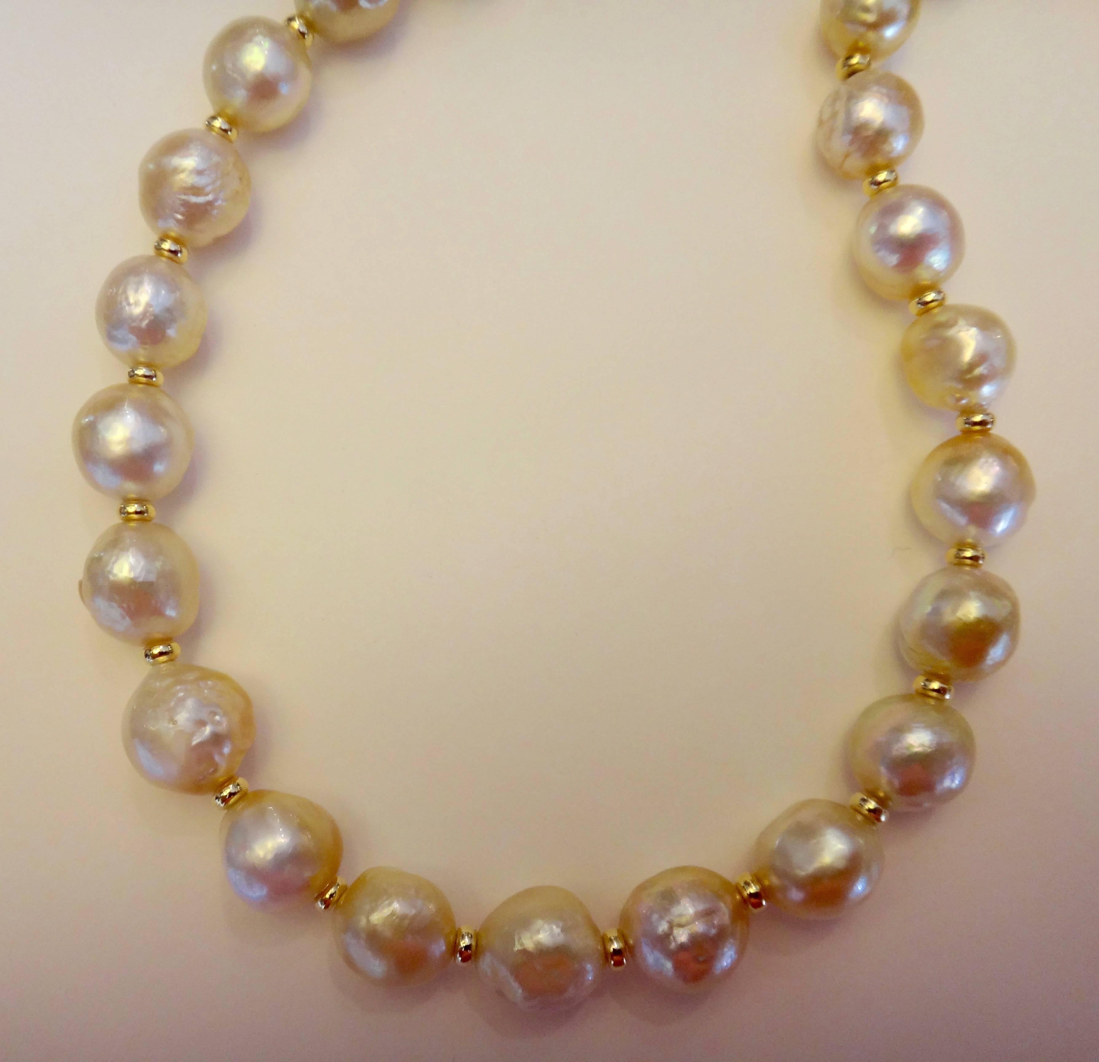 Women's Michael Kneebone Golden Indonesian Baroque Pearl Necklace