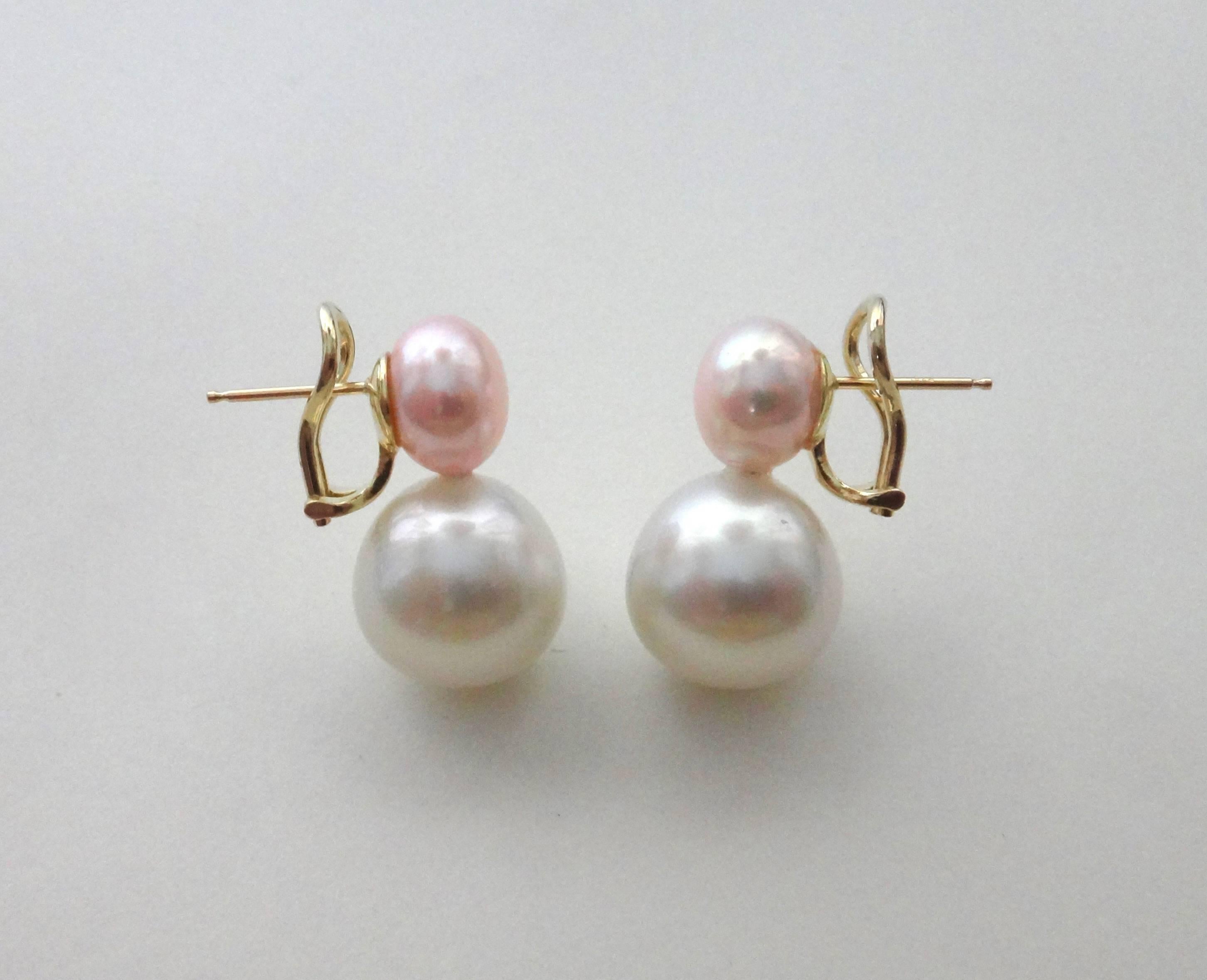 Women's Michael Kneebone White South Seas Pink Pearl Due Perla Earrings
