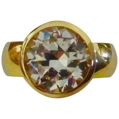 Michael Kneebone White Sapphire 18 Karat Gold Leah Ring