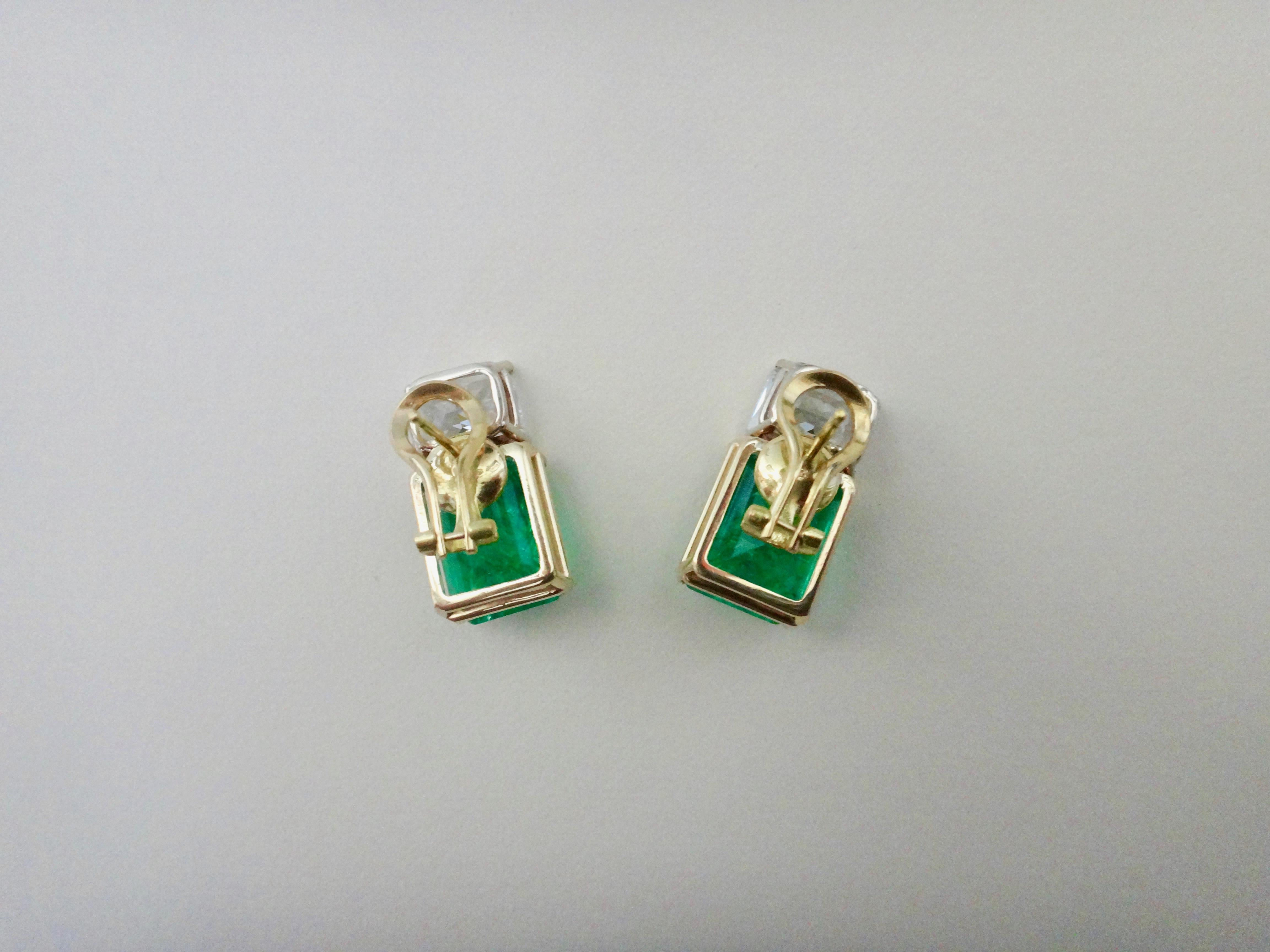 Michael Kneebone African Emerald White Sapphire Earrings 2