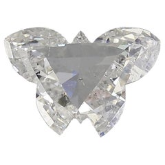 GIA-Certified 2.43 Carat Butterfly Cut Diamond H Color I1 Clarity Loose Diamond