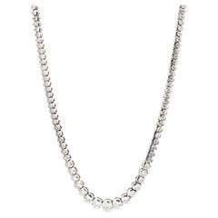 7.67ctw Round Diamond Graduated Tennis Necklace in Platinum