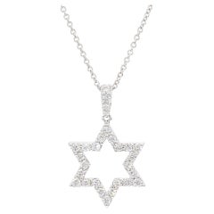 0.67ctw Diamond Star of David Pendant