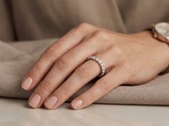1.12 Carat Round Brilliant Diamond Platinum Eternity Band Ring