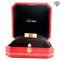 Cartier 18K Yellow Gold Screw Motif Band Ring — Size 53, With Box