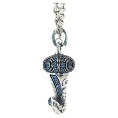 Collana con ciondolo a forma di corno Chantecler Capri Corni in oro bianco brunito 18k 1059 NA