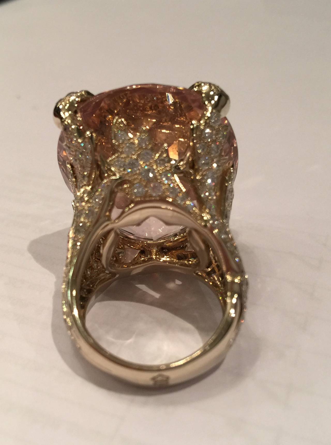 Christian Dior Beautiful Miss Dior Morganite Diamond Gold Ring 1