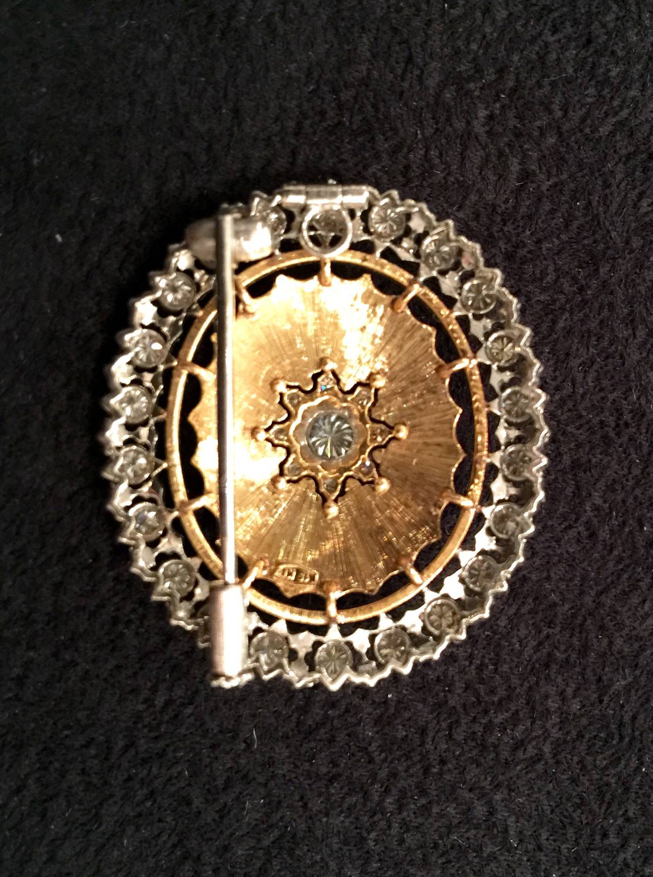 Contemporary Buccellati Diamond Two Color Gold Pendant Necklace