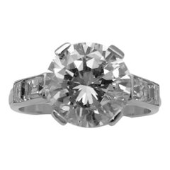 Platinum Solitaire 3.31 Carat Brilliant-Cut Diamond 12