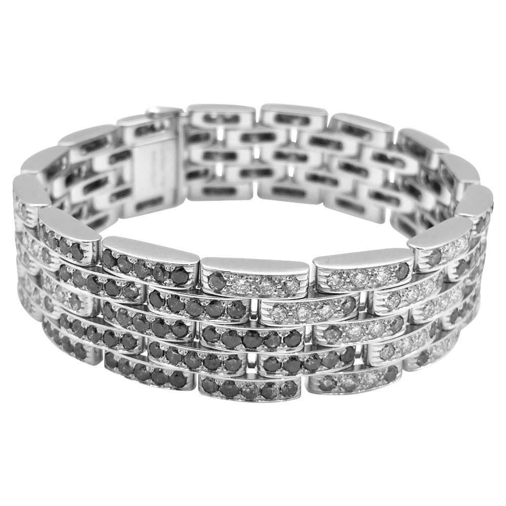 Cartier Bracelet, Sauvage Panther Collection Set with Diamonds
