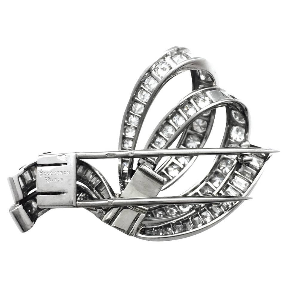 Boucheron Knot Diamond Double Clip brooch 1