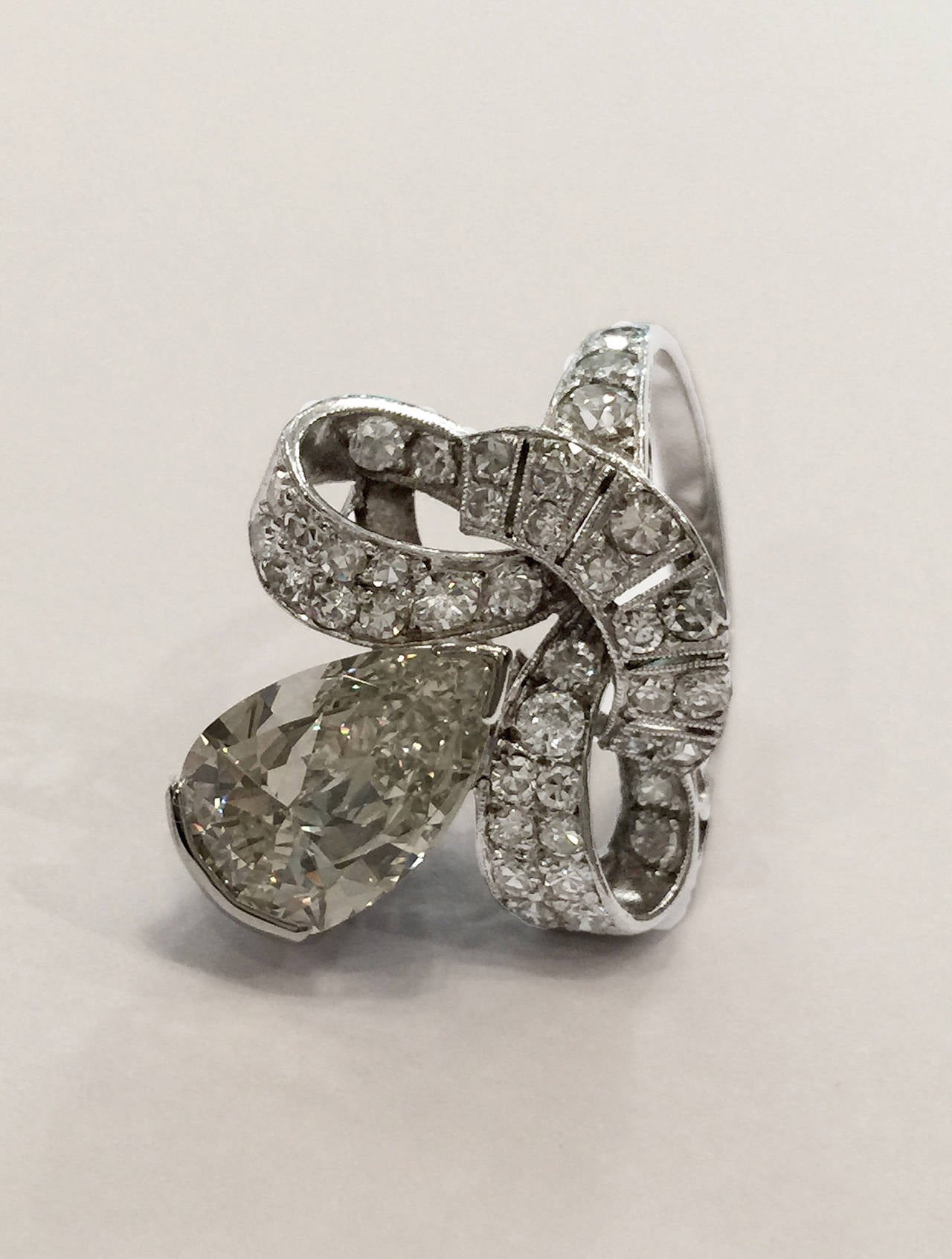 Modern 1960s Diamond Gold Platinum Ring