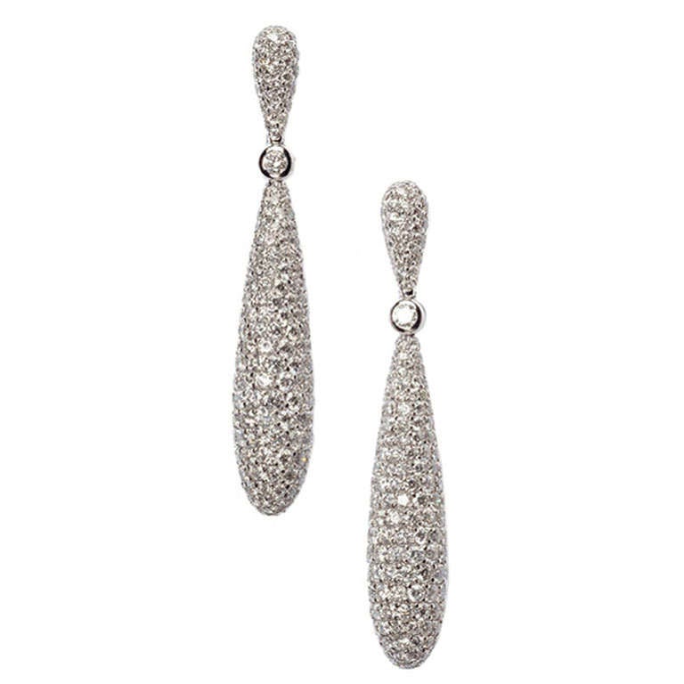 de Grisogono Diamond Drop Earrings at 1stDibs