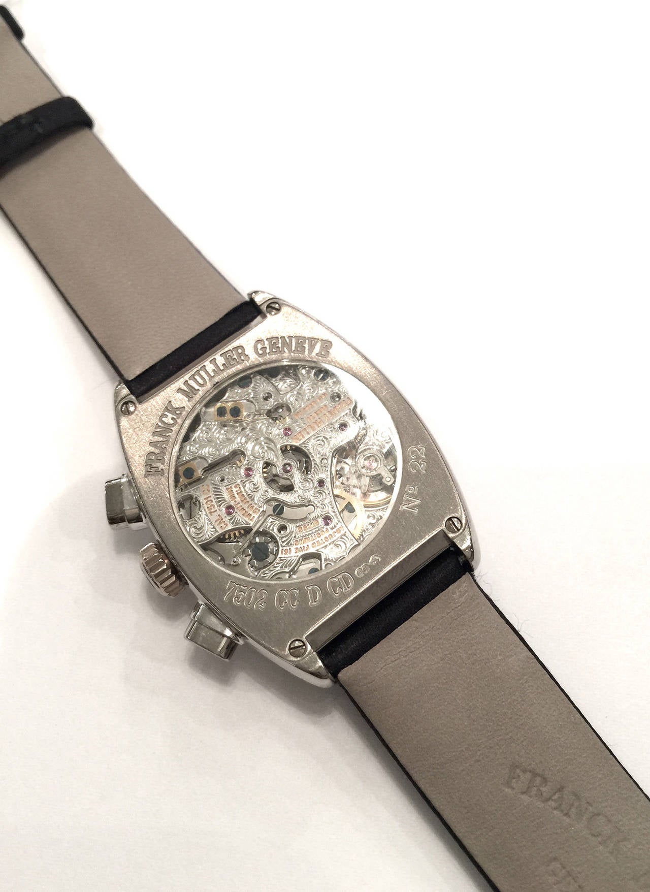 Contemporary Franck Muller Lady's White Gold Diamond chronograph Wristwatch