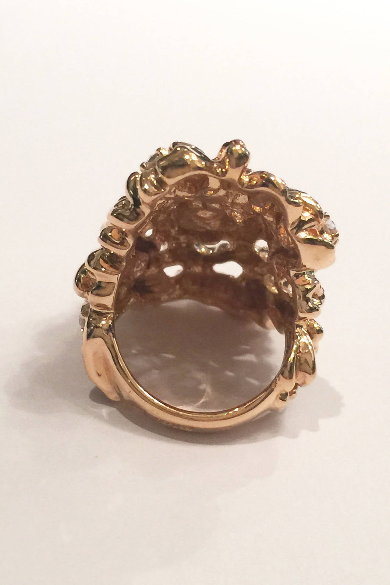 Contemporary Repossi Neree Collection Rose Cut Diamond Gold Ring