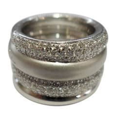 Wide Diamond Gold Pomellato Band Ring