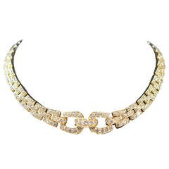 Cartier Stirrup Collection Diamond Yellow Gold Necklace