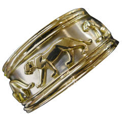 Cartier Two color gold  Panther bangle.