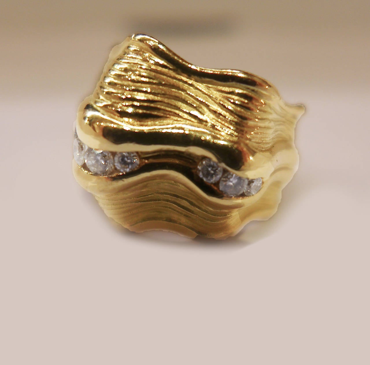 Yellow gold Chanel ring 
