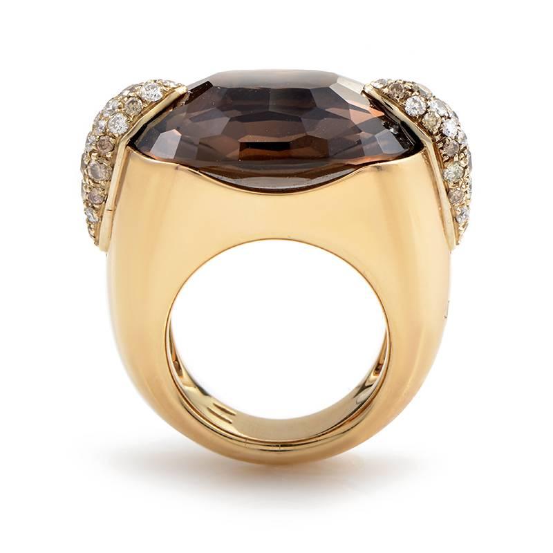 A rose gold Pomellato ring 