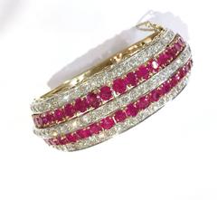 ruby diamond Cuff bracelet
