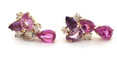 Bulgari Sapphire Diamond Gold Flora Earrings