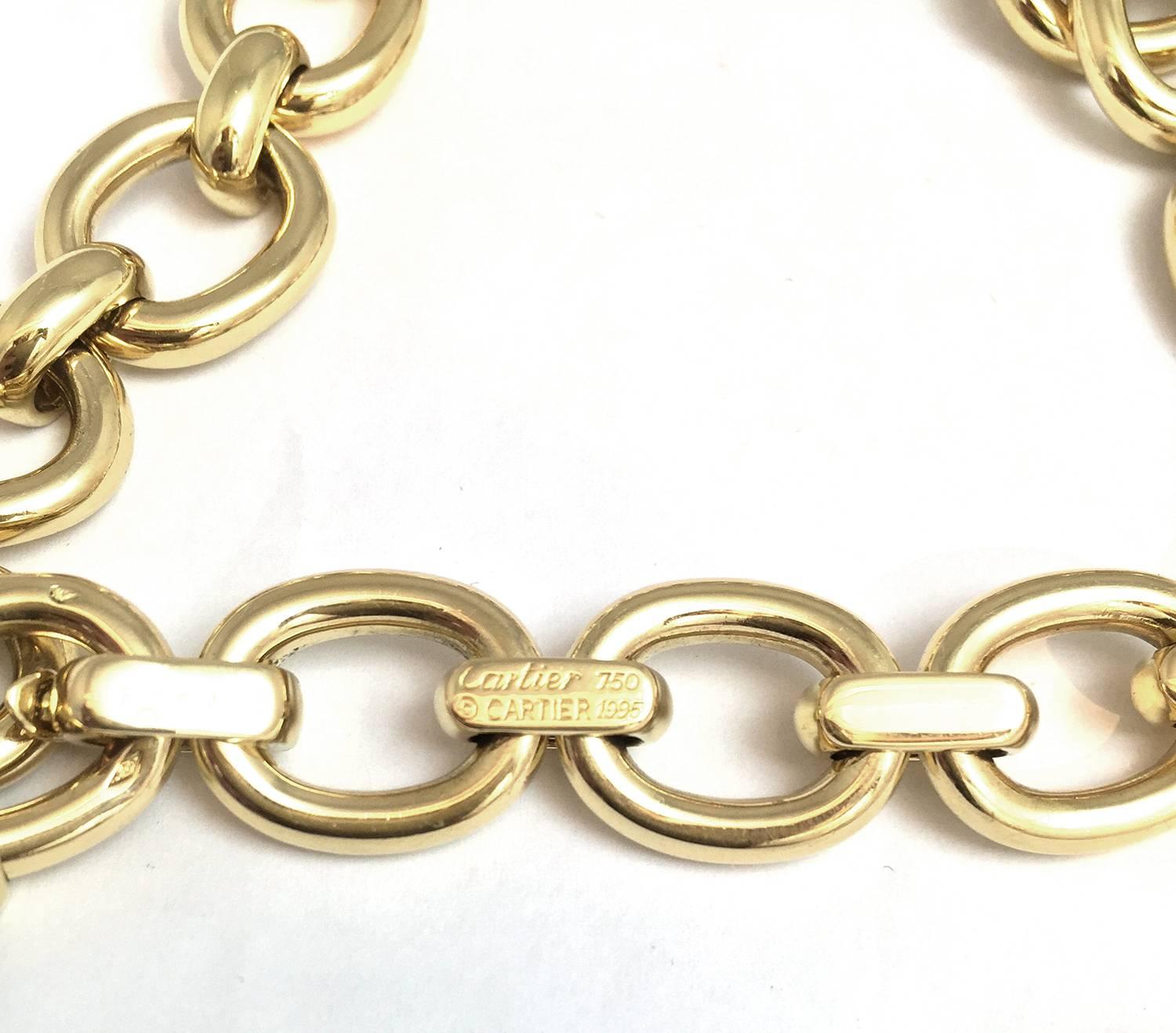 Cartier Gold Link Necklace In Excellent Condition In Paris, IDF