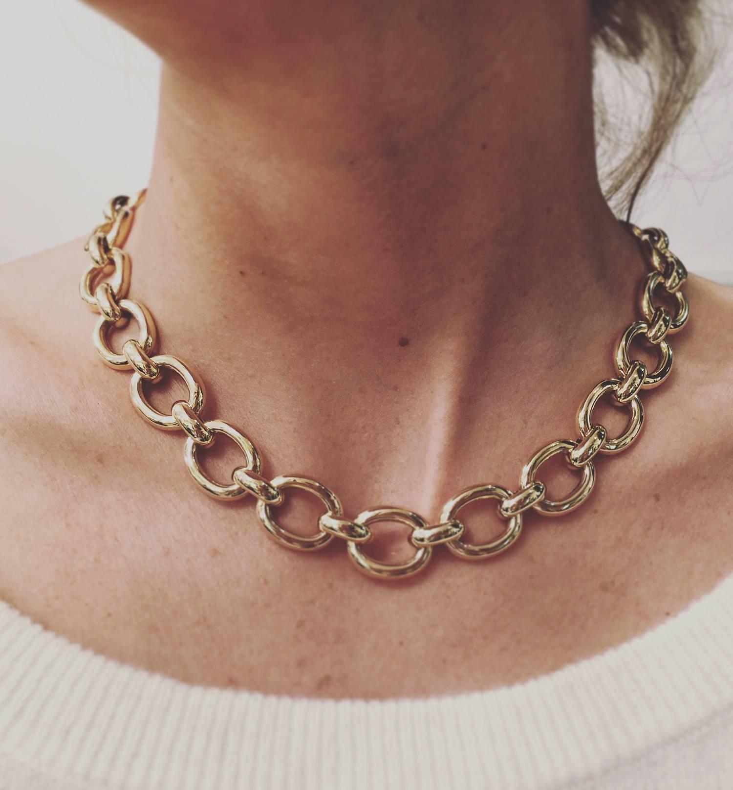 Women's or Men's Cartier Gold Link Necklace