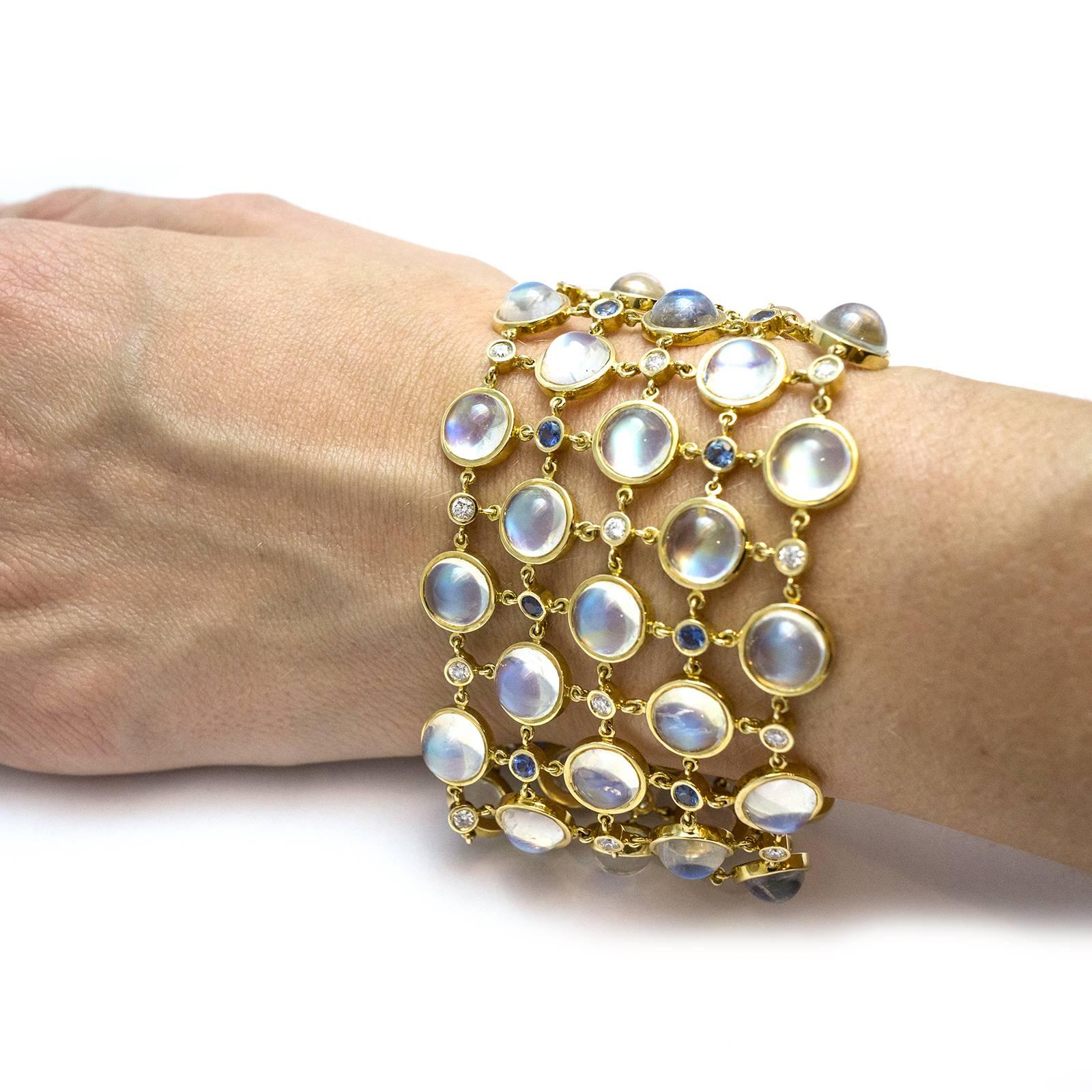 Temple St. Clair Aquamarine Sapphire Diamond Gold Bracelet 2
