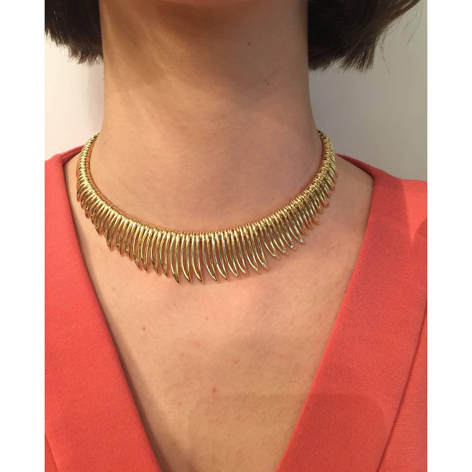 Contemporary Mauboussin Gold Fringe Necklace