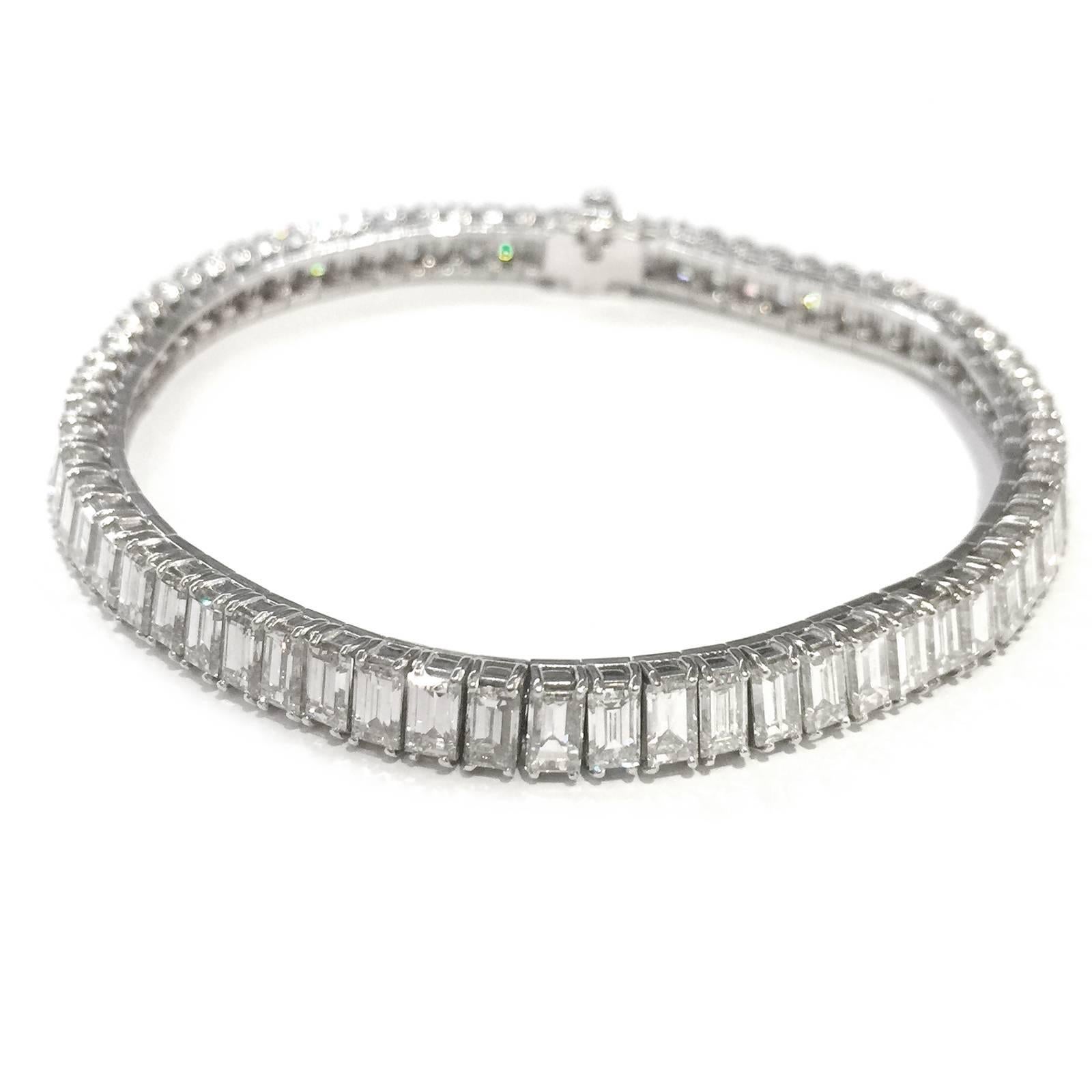 baguette cut tennis bracelet