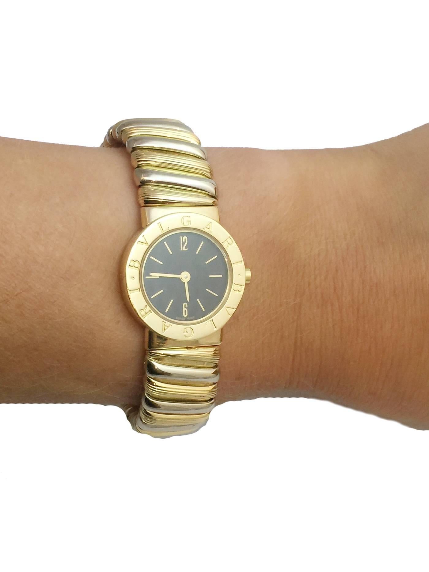 Women's Bulgari Ladies Yellow and White Gold Quartz Wristwatch 