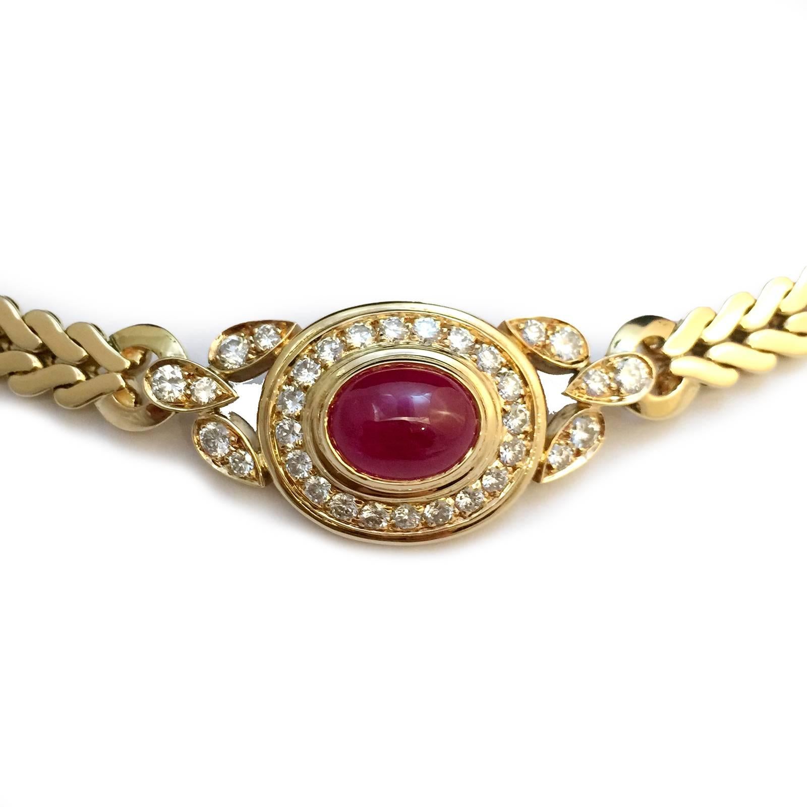 ruby necklace cartier