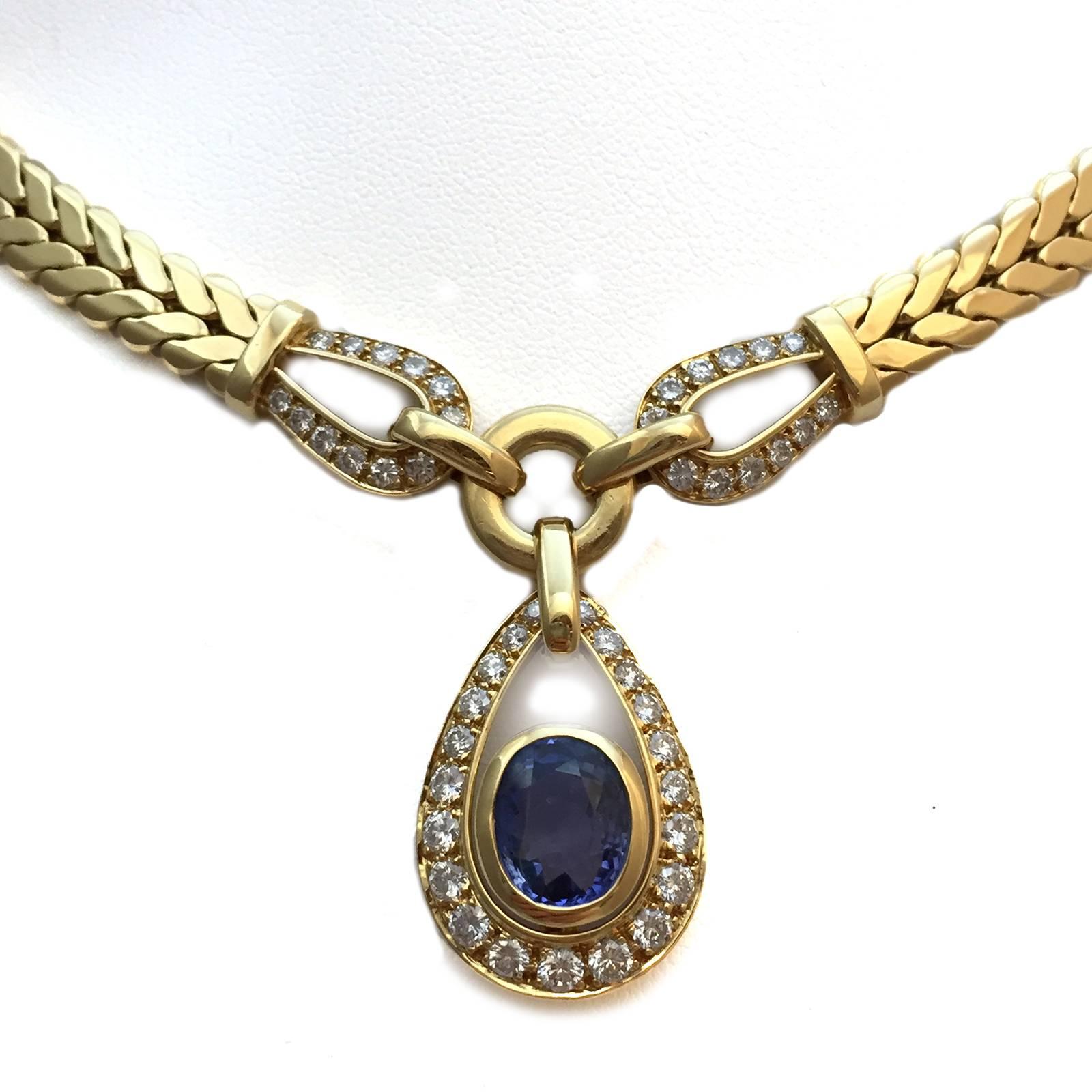 sapphire necklace cartier