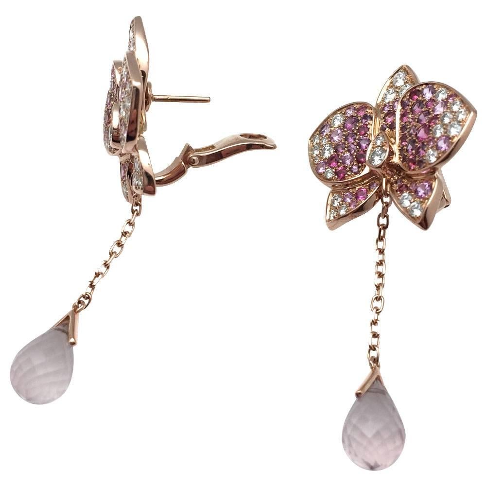 cartier orchid earrings