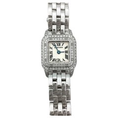 Cartier White Gold Diamond Mini Panthère Quartz Wristwatch