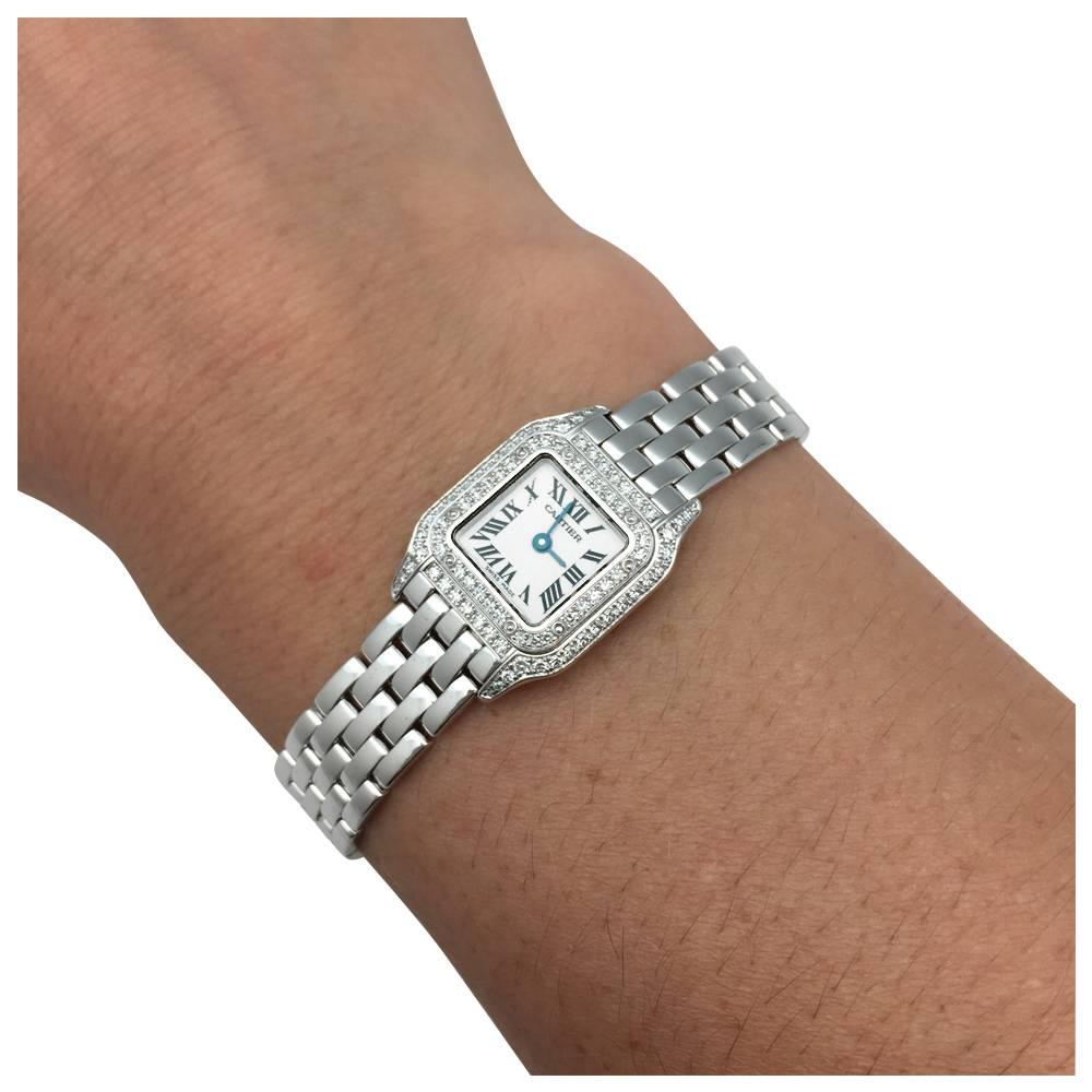 cartier mini panthere watch with diamonds