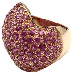 Van Cleef & Arpels Vague Collection Pinks Sapphire Gold Ring