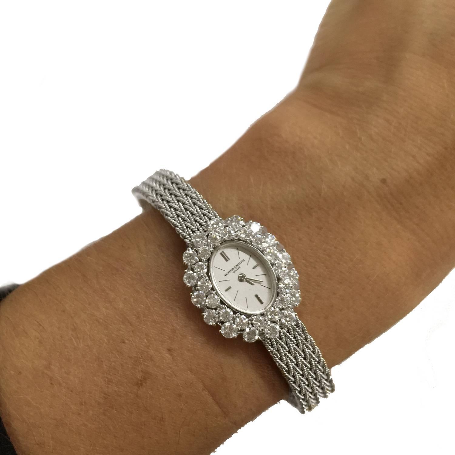 Vacheron Constantin Lady's White Gold Diamond Wristwatch 1