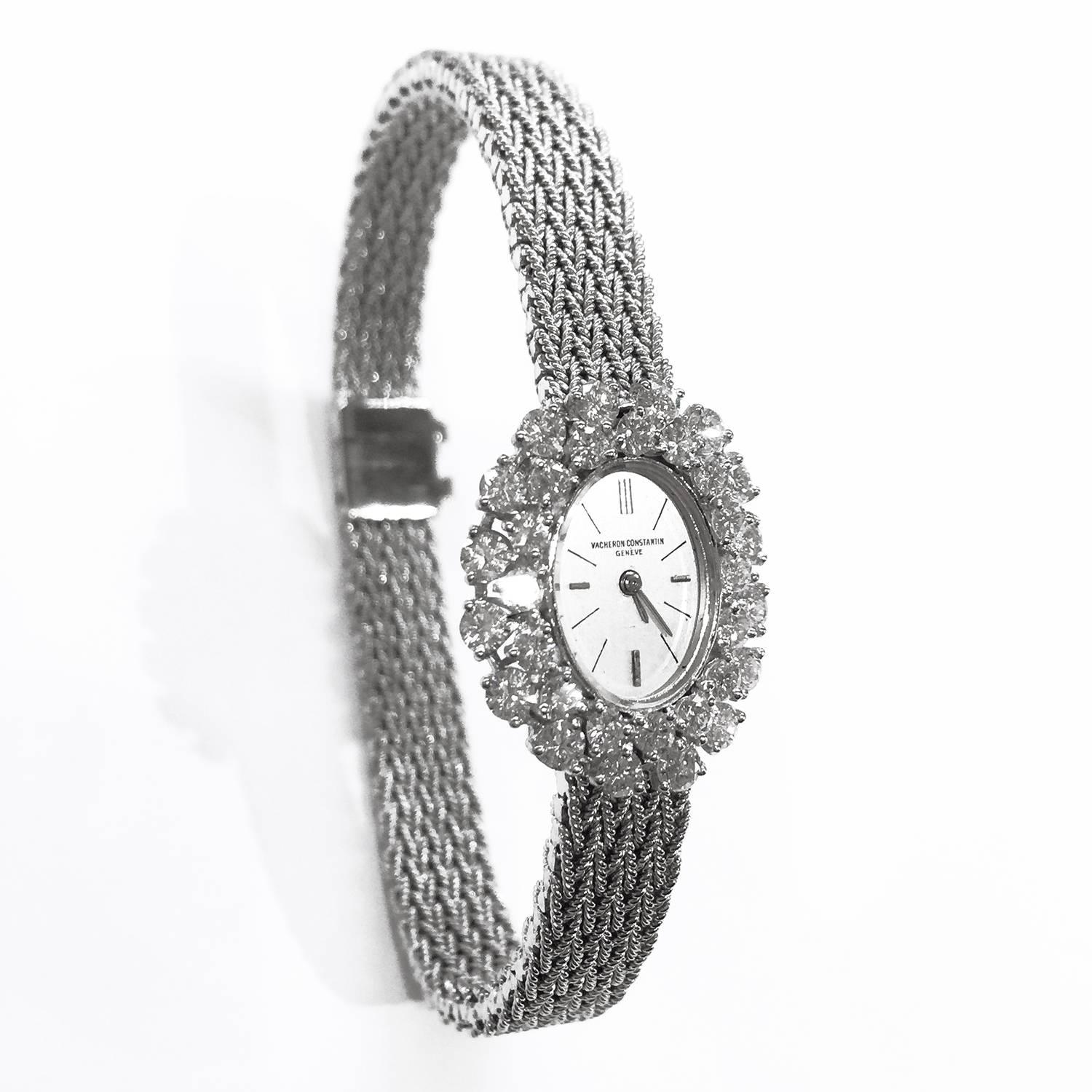 Contemporary Vacheron Constantin Lady's White Gold Diamond Wristwatch