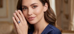 Allure Blue Sapphire Platinum Ring - 1.02ct Untreated Blue Sapphire
