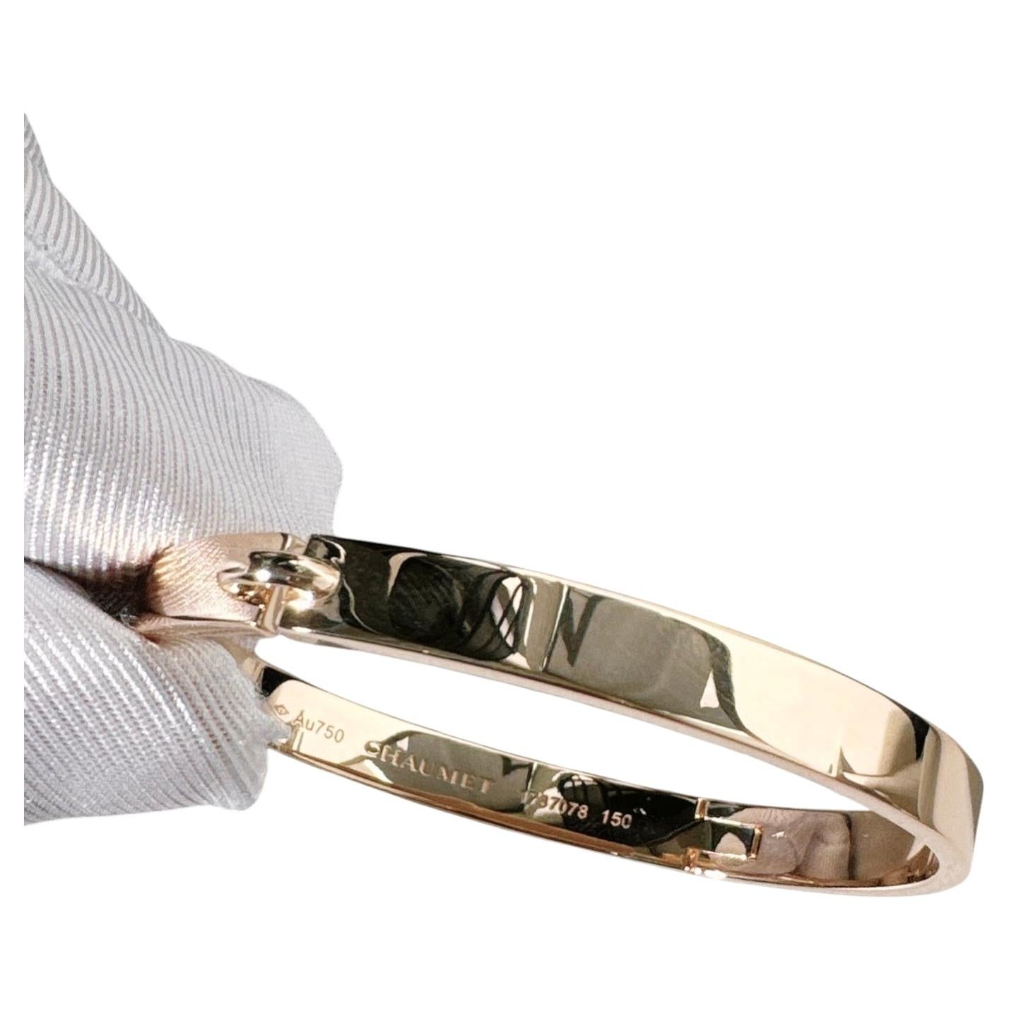 Chaumet Liens Evidence Bangle Wide Version Size 15 18K Rose Gold For Sale