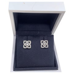 De Beers 18K White Gold Enchanted Lotus Diamond Stud Earrings