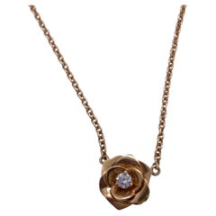 Collana con ciondolo Piaget Rose in oro rosa 18 carati con diamante brillante