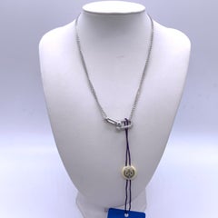 Tiffany & Co HardWear Link Necklace 18K White Gold Pave Diamond