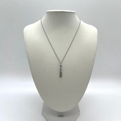 Tiffany & Co. Jazz Graduated Drop Diamond Pendant Platinum Chain Necklace