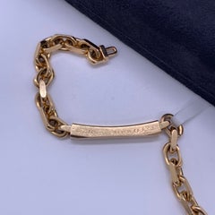 Tiffany & Co. 1837 Makers ID Chain Bracelet 18K Yellow Gold Large Link